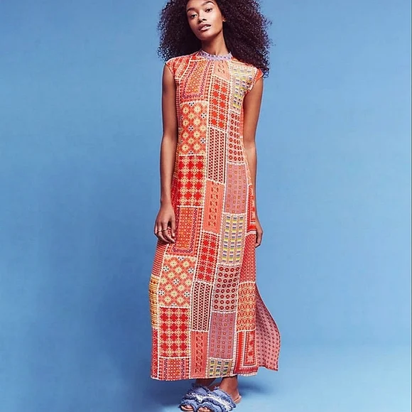 NWOT Anthropologie Tanvi Kedia Patchwork Maxi Dress - Picture 9 of 9